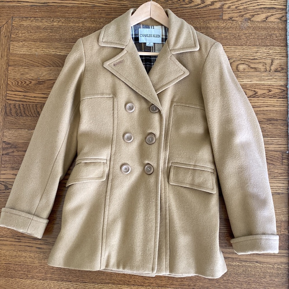 Tan pea coat, size 1P